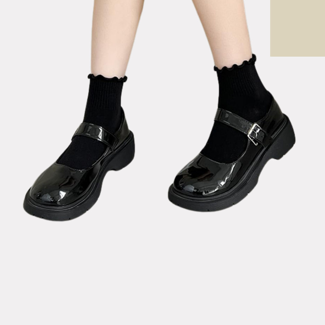Ruffle Frills Crew Socks - 2 Pack Pairs (Black)
