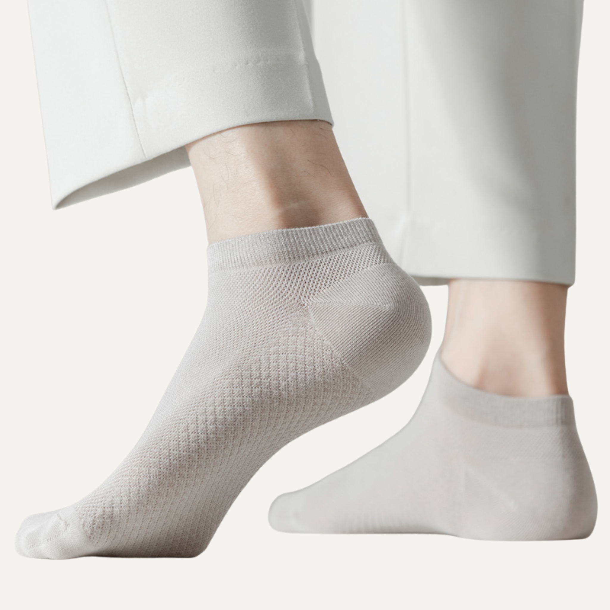 The Terra Ankle – Premium Bamboo Socks (2 Pairs in Silver)