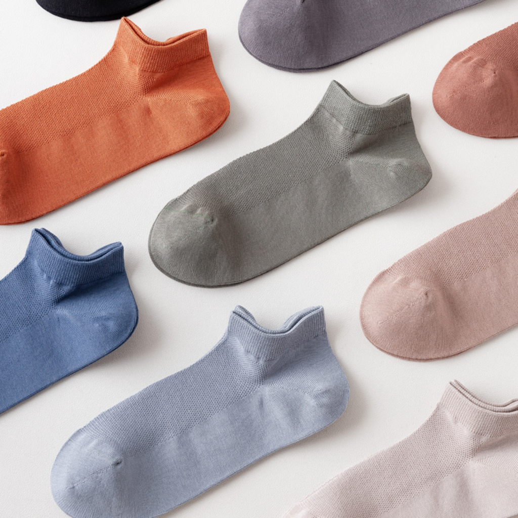 The Nebula Ankle Socks – Premium Cotton (2 Pairs in Taupe)