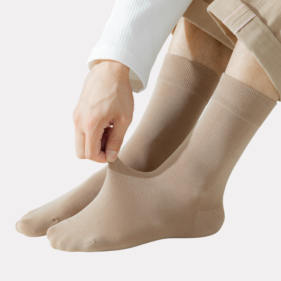 The Essential Crew - Premium Cotton Socks  (2 Pack Pairs in Brown)