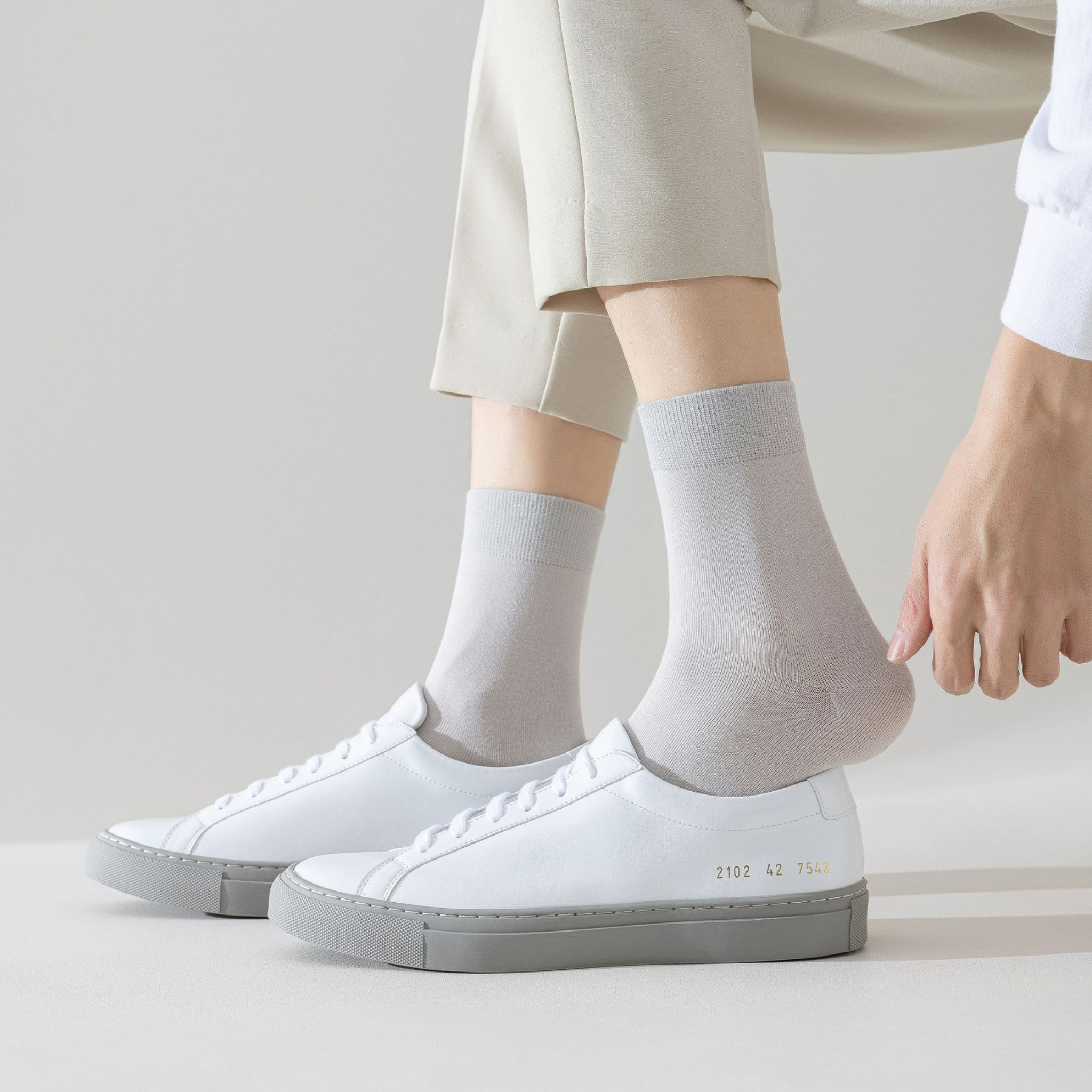 The Prima Crew – Premium Bamboo Socks  (2 Pairs in colour Mist)