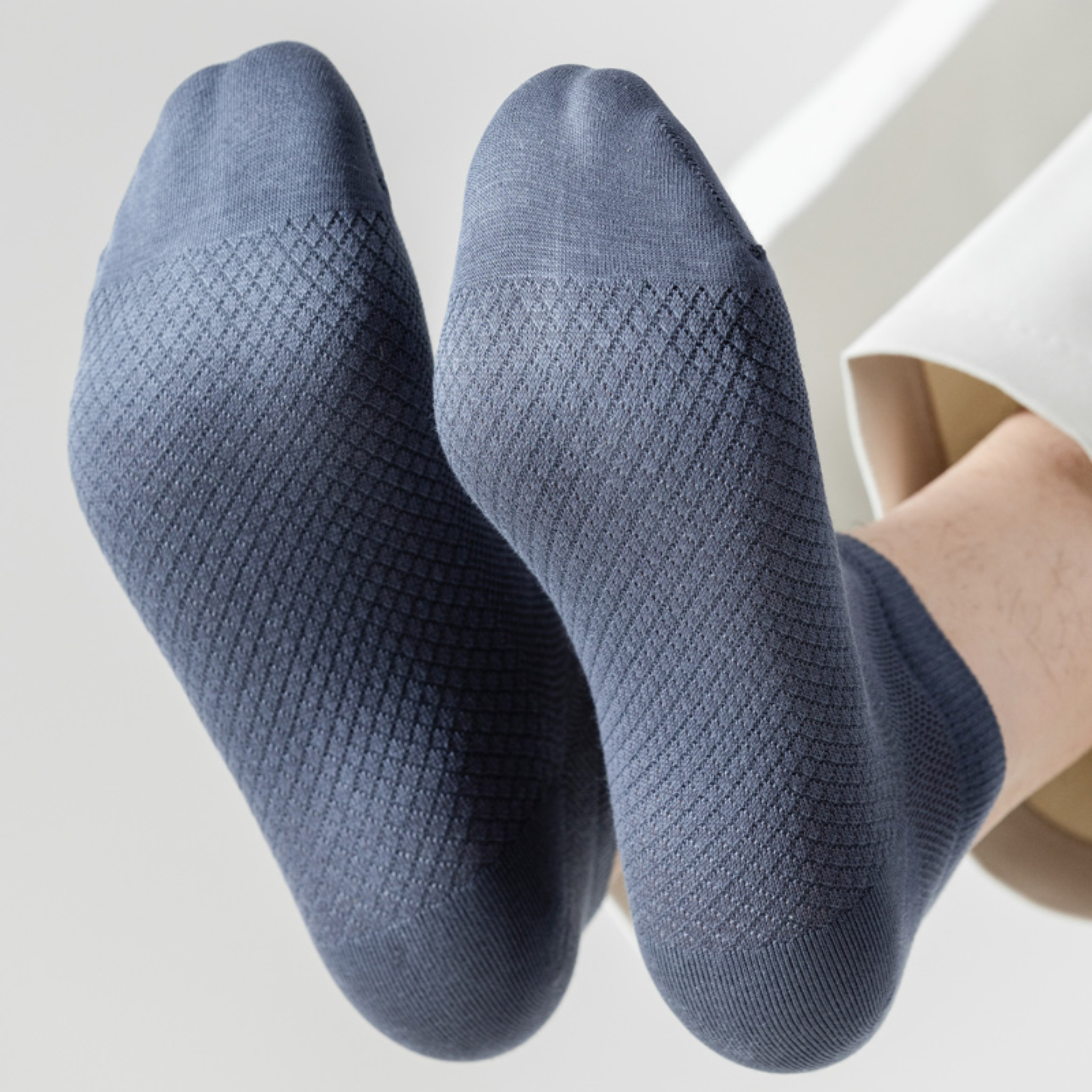 The Terra Ankle – Premium Bamboo Socks (2 Pairs in Navy)