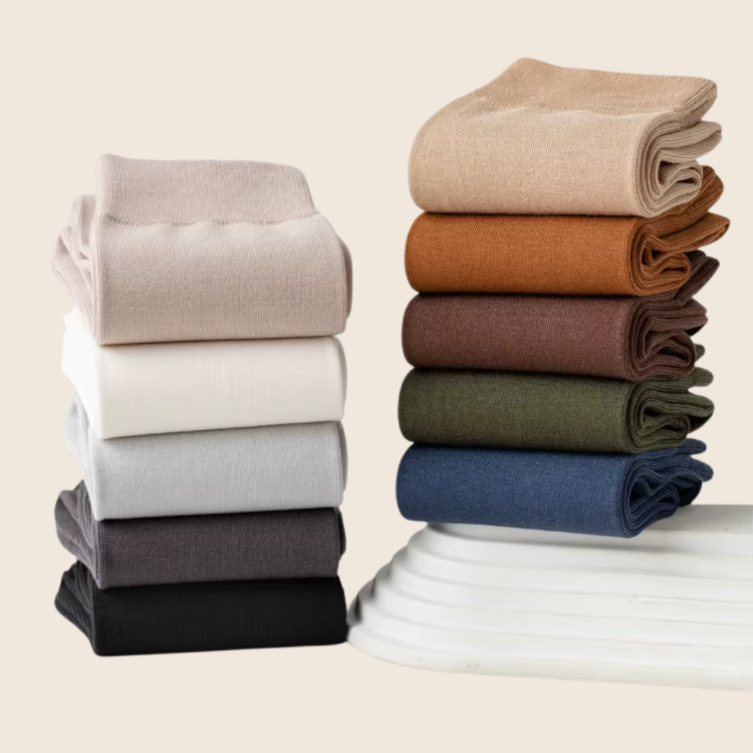 The Essential Crew - Premium Cotton Socks  (2 Pack Pairs in Dark Brown)