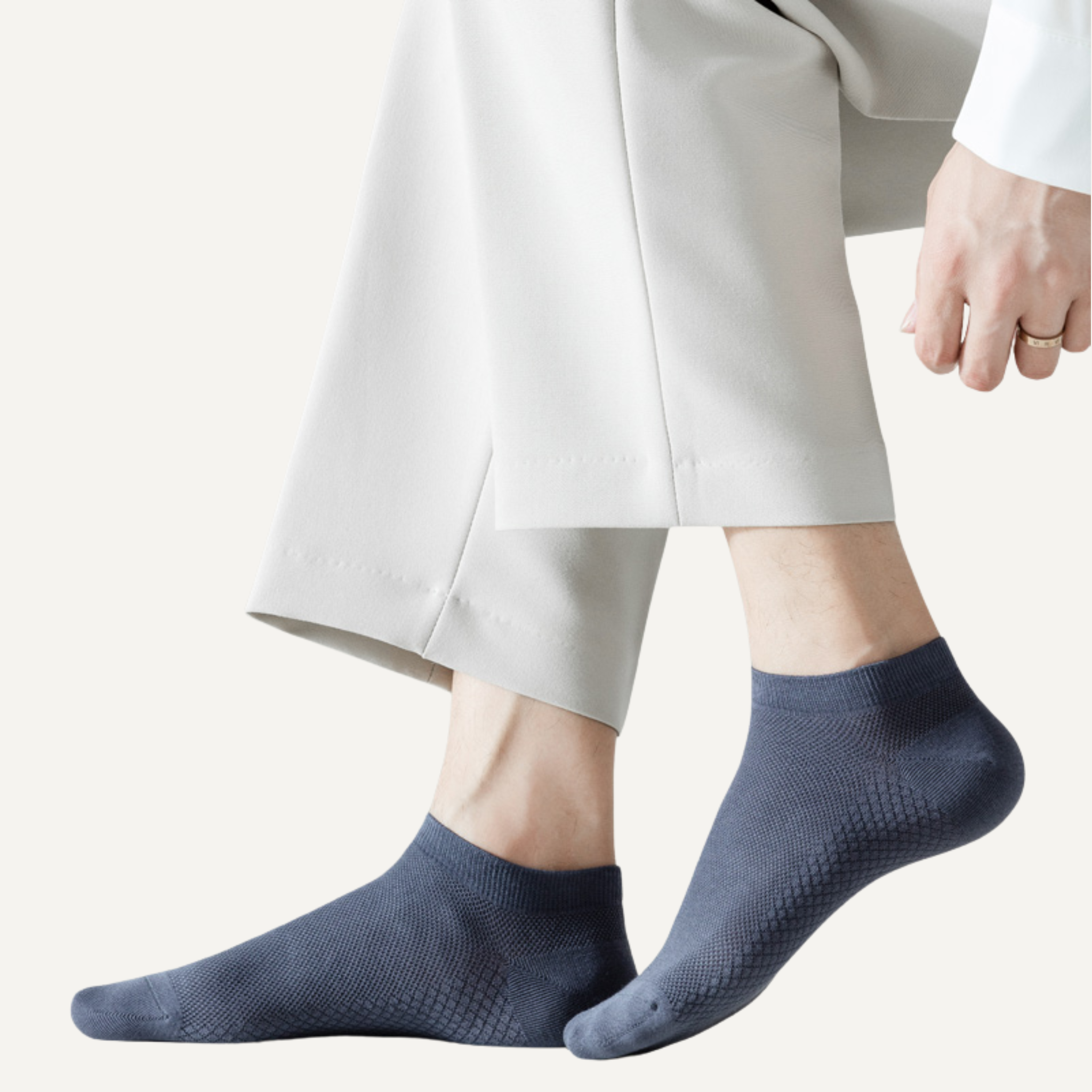 The Terra Ankle – Premium Bamboo Socks (2 Pairs in Navy)