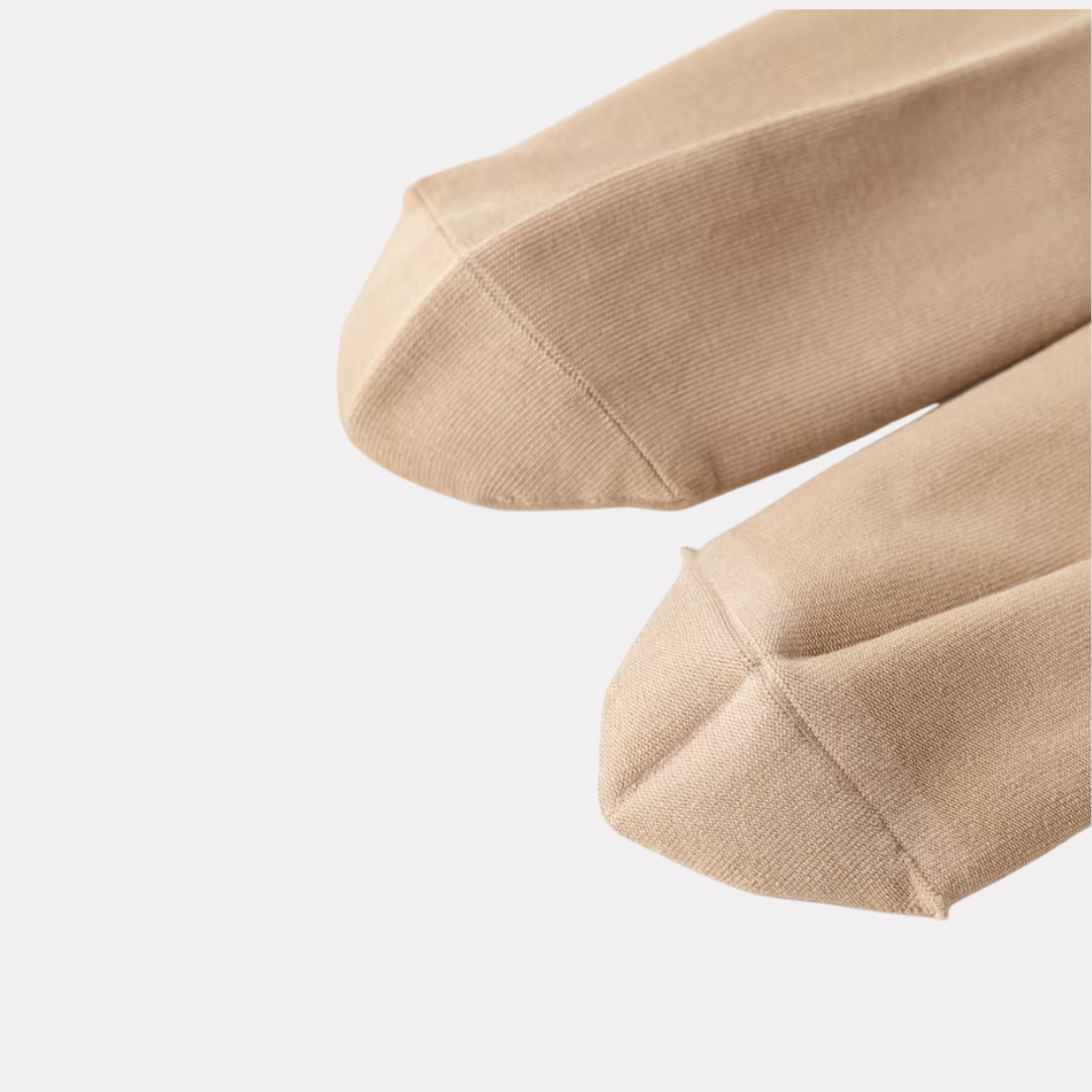 The Essential Crew - Premium Cotton Socks  (2 Pack Pairs in Beige)