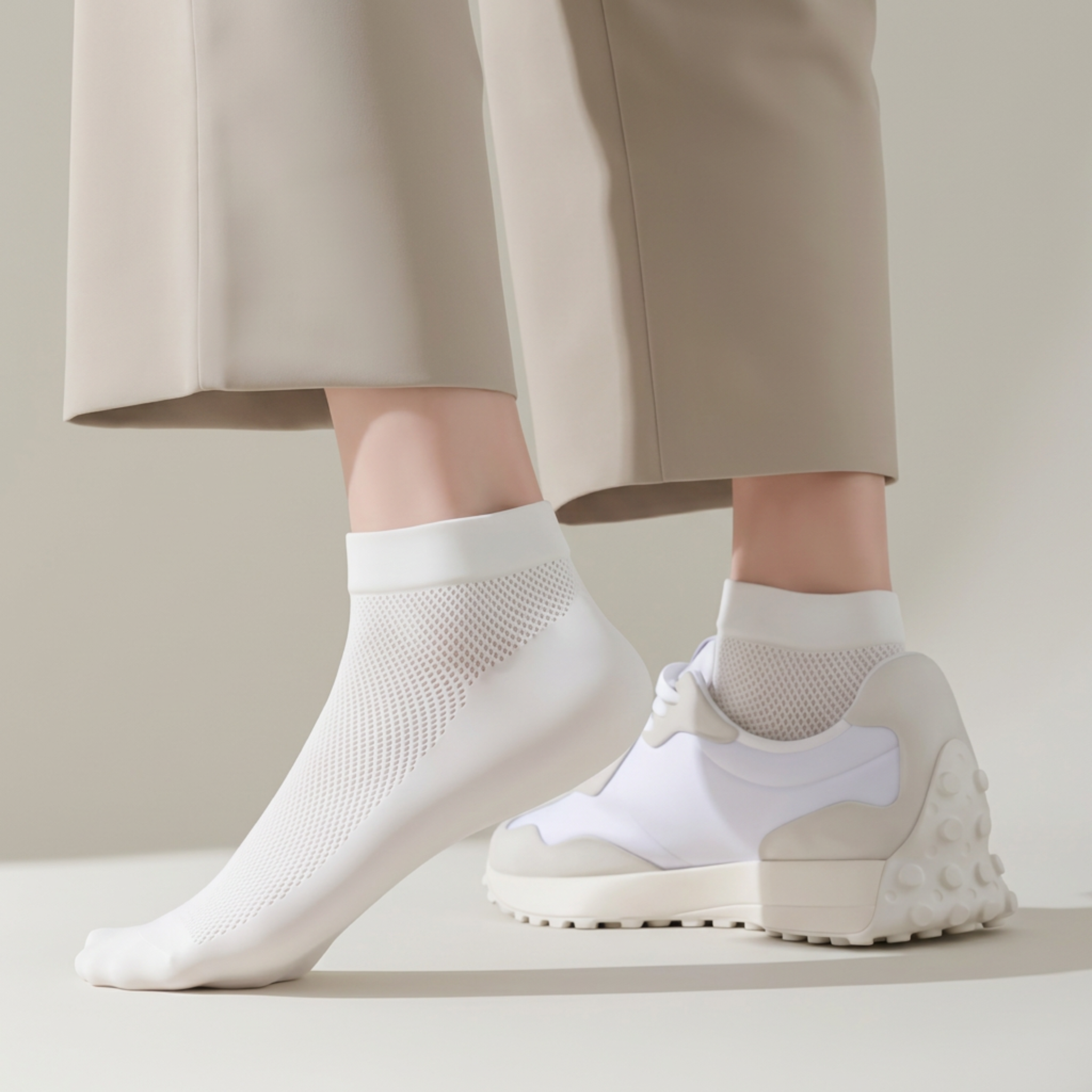 The Nebula Ankle Socks – Premium Cotton (2 Pairs in White)