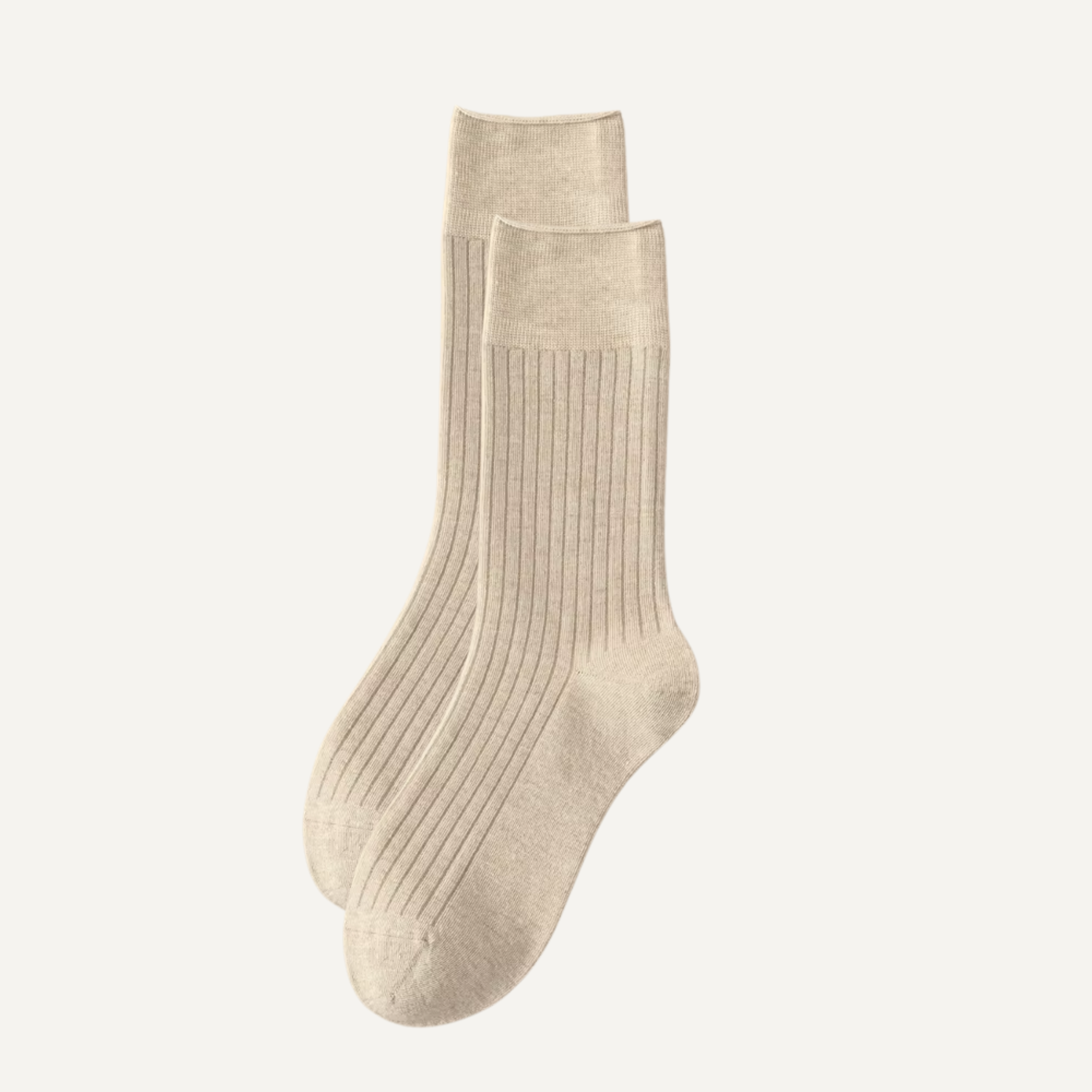 The Vita Crew – Premium Cashmere Socks  (2 Pairs in colour Oat)