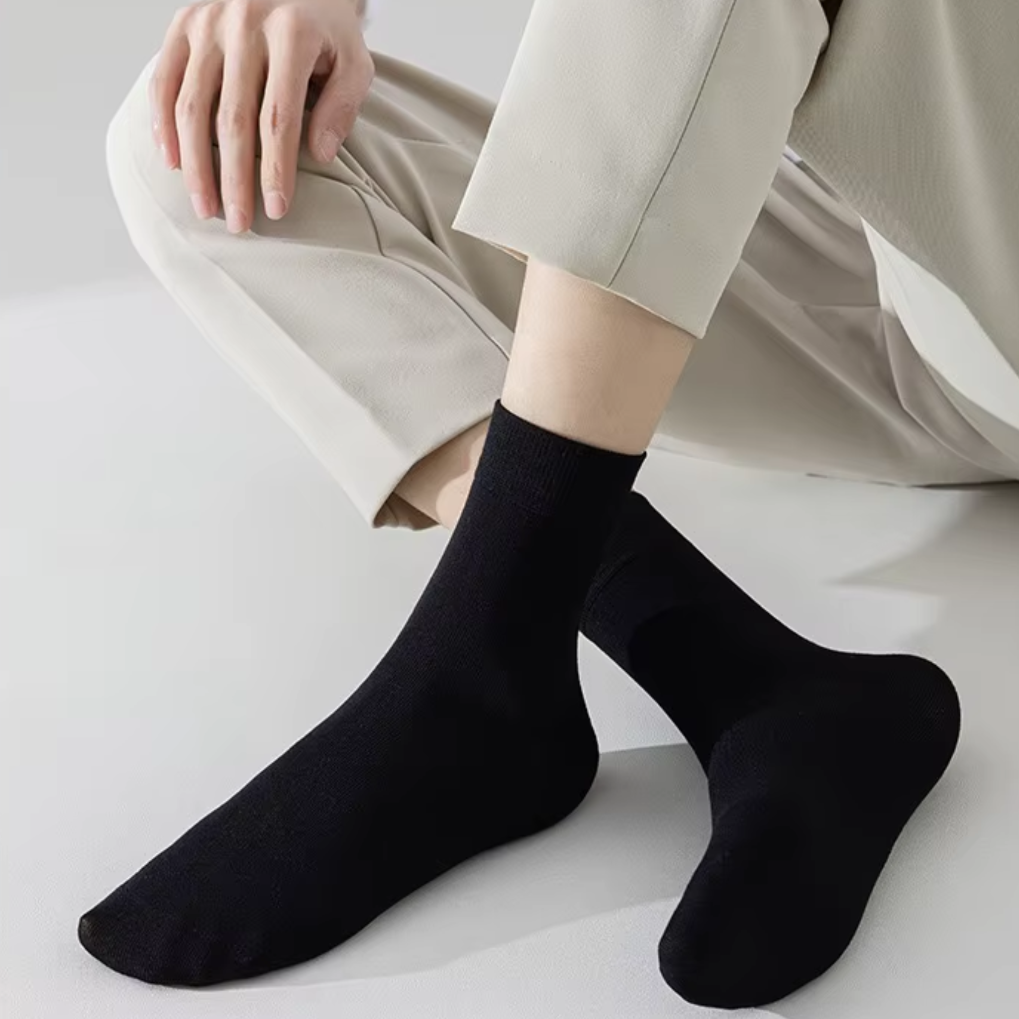 The Prima Crew – Premium Bamboo Socks  (2 Pairs in colour Noir)