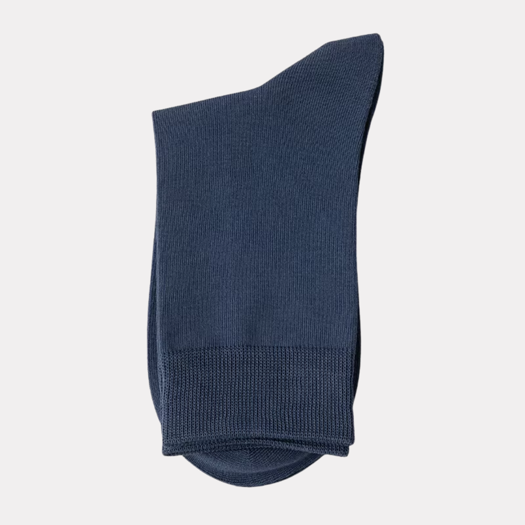 The Essential Crew - Premium Cotton Socks  (2 Pack Pairs in Blue)