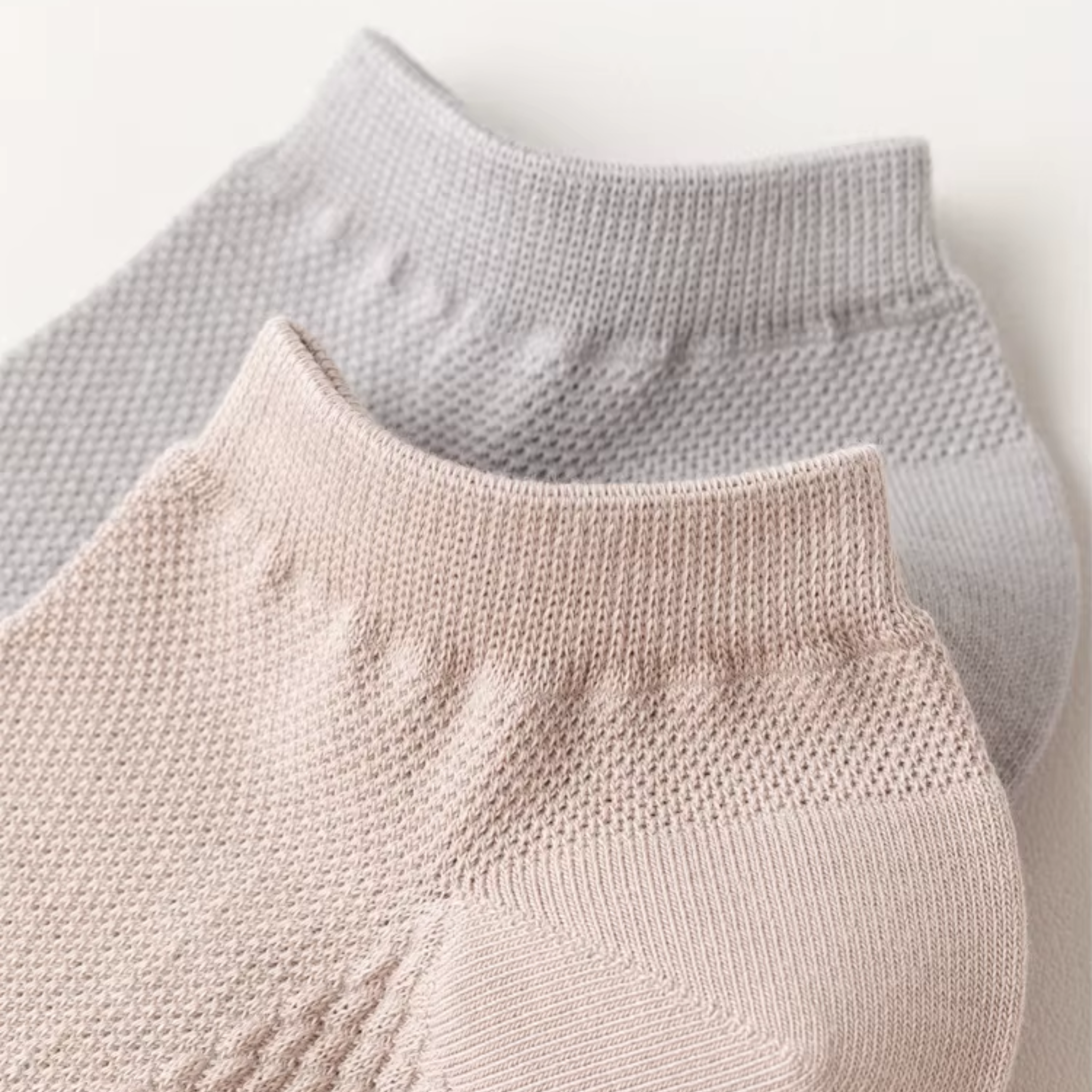 The Terra Ankle – Premium Bamboo Socks (2 Pairs in Blush Linen)
