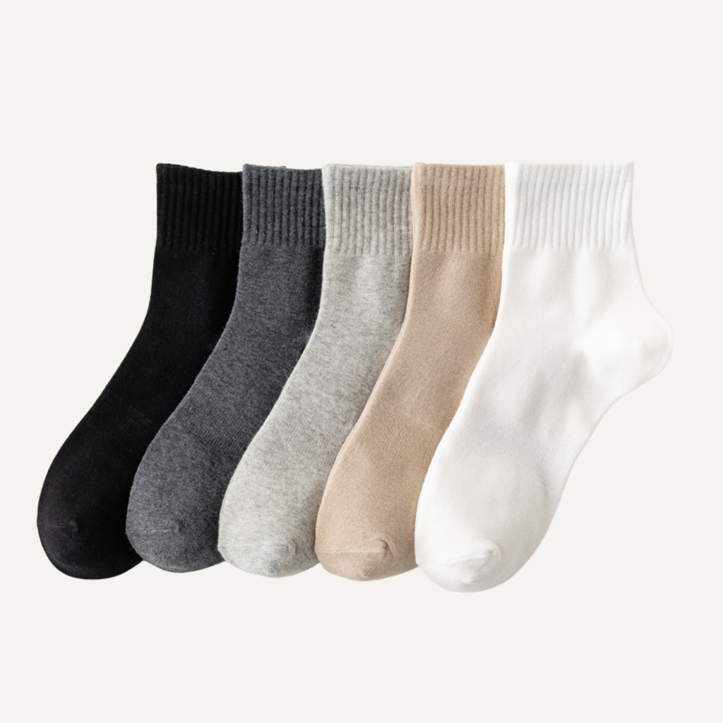 Lucent Mid-Crew – Premium Cotton Socks (2 Pairs in Oat)