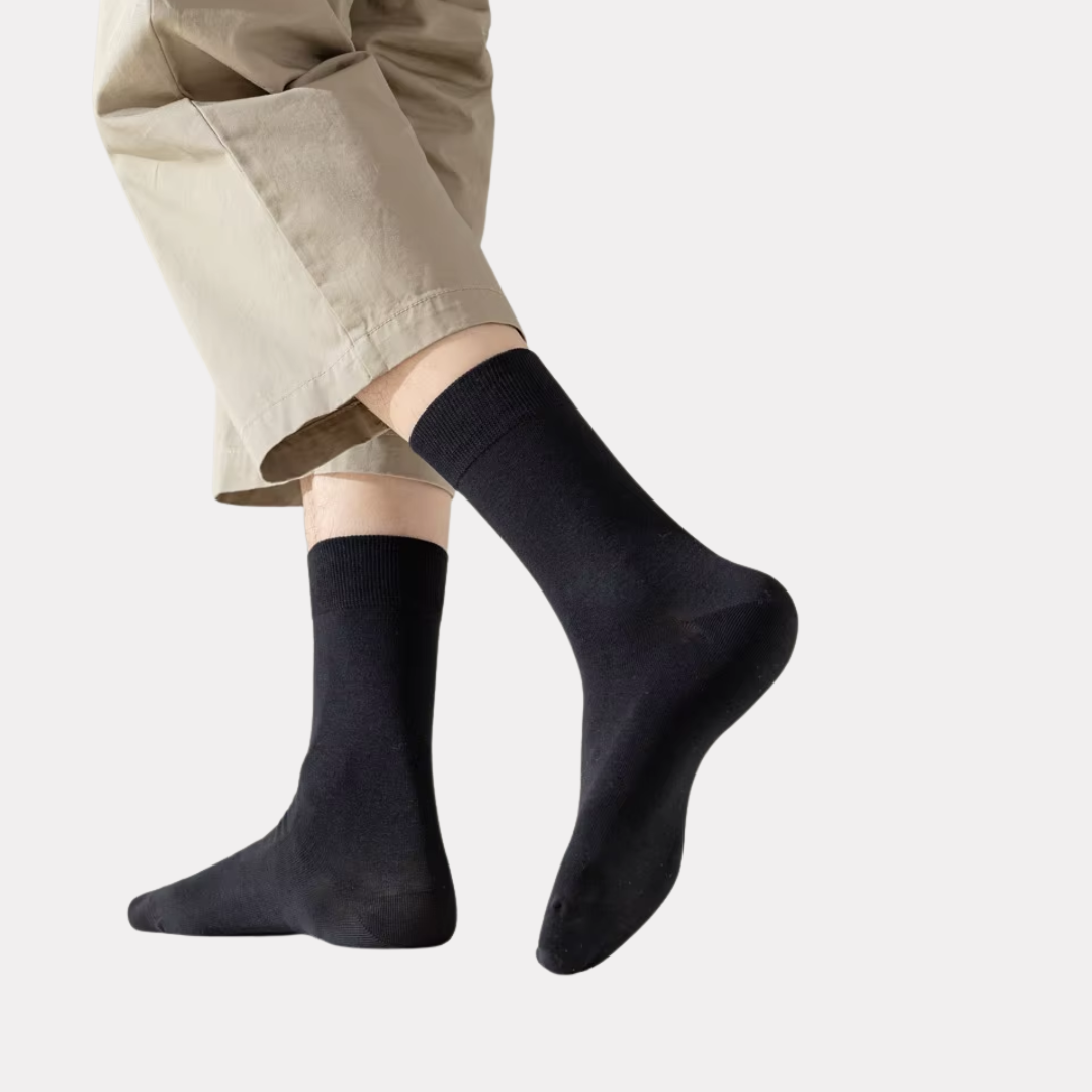 The Essential Crew - Premium Cotton Socks  (2 Pack Pairs in Black)