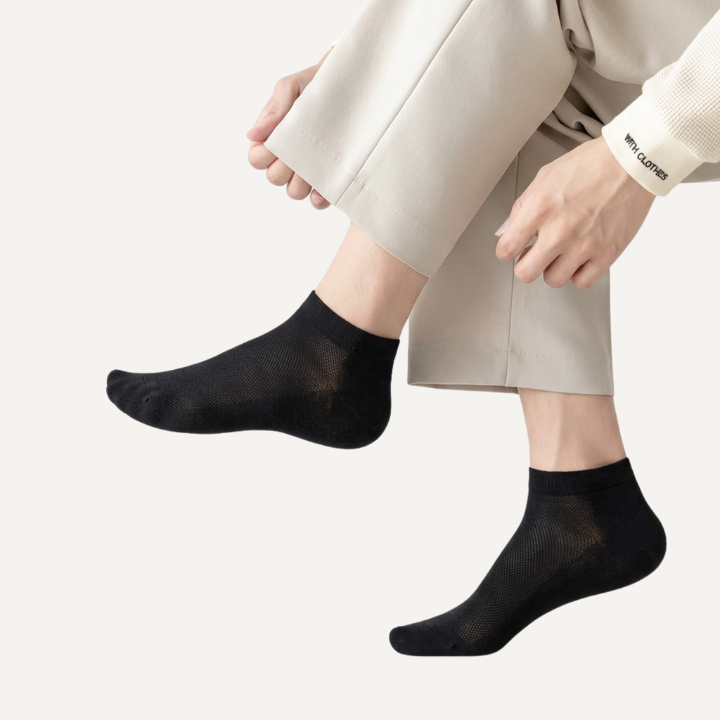 The Nebula Ankle Socks – Premium Cotton (2 Pairs in Onyx)