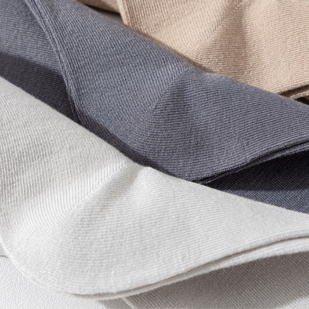The Essential Crew - Premium Cotton Socks  (2 Pack Pairs in Silver Grey)