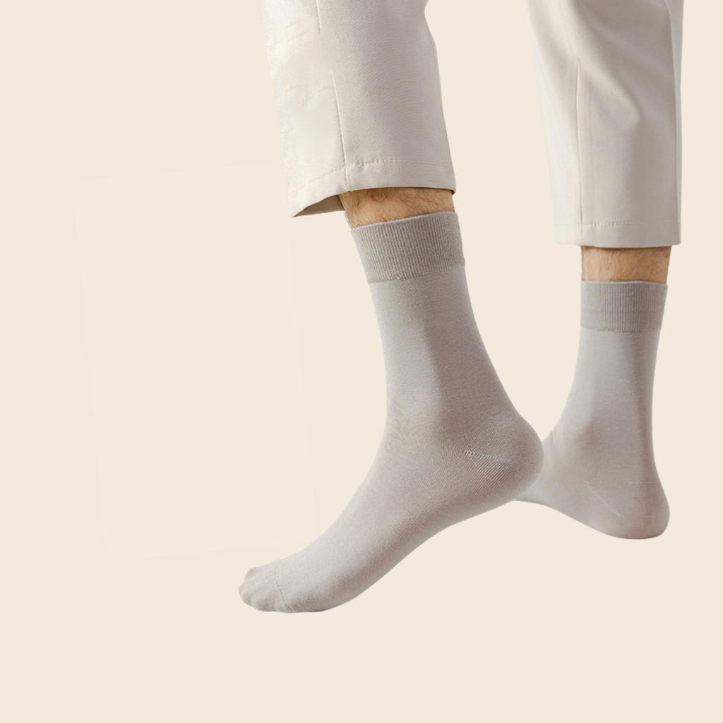 The Essential Crew - Premium Cotton Socks  (2 Pack Pairs in Silver Grey)