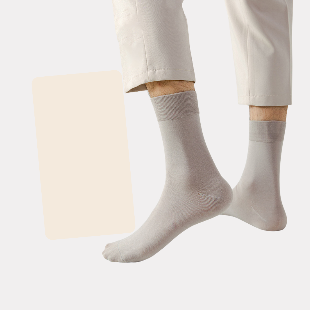 The Essential Crew - Premium Cotton Socks  (2 Pack Pairs in Silver Grey)