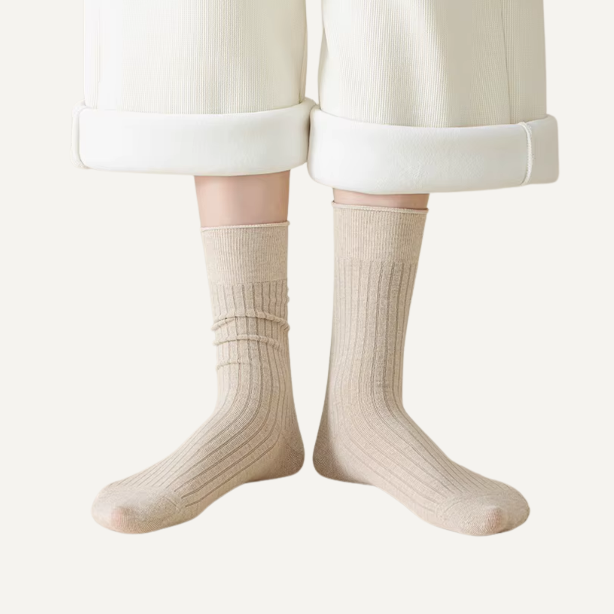 The Vita Crew – Premium Cashmere Socks  (2 Pairs in colour Oat)