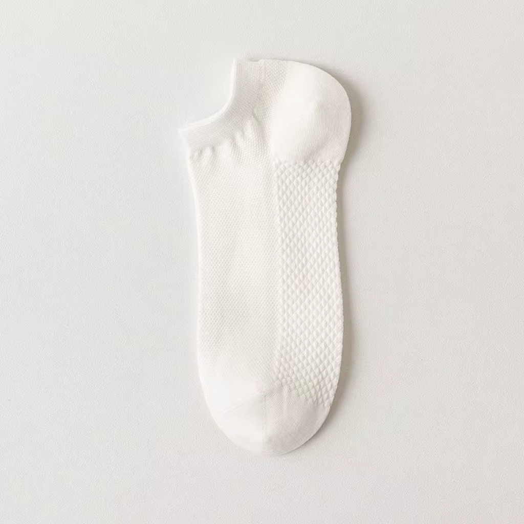 The Terra Ankle – Premium Bamboo Socks (2 Pairs in Ivory)