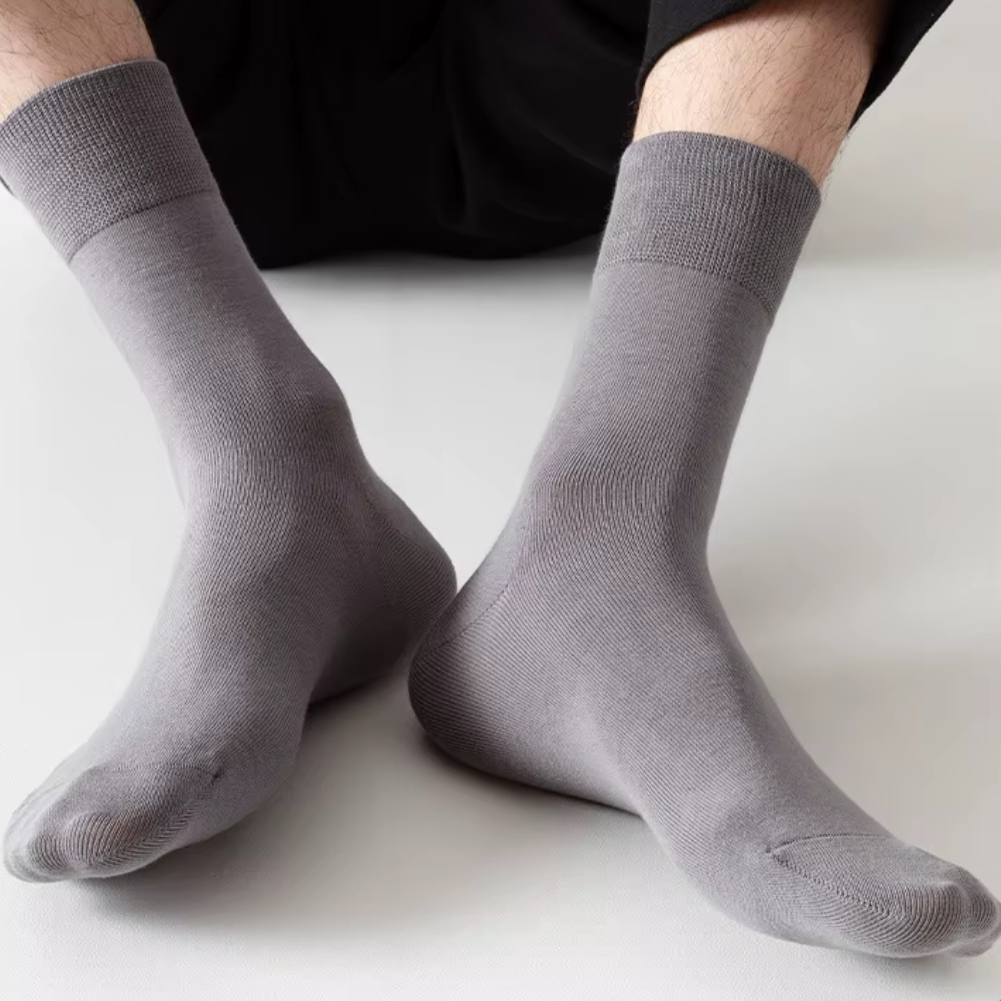 The Prima Crew – Premium Bamboo Socks  (2 Pairs in colour Pebble)