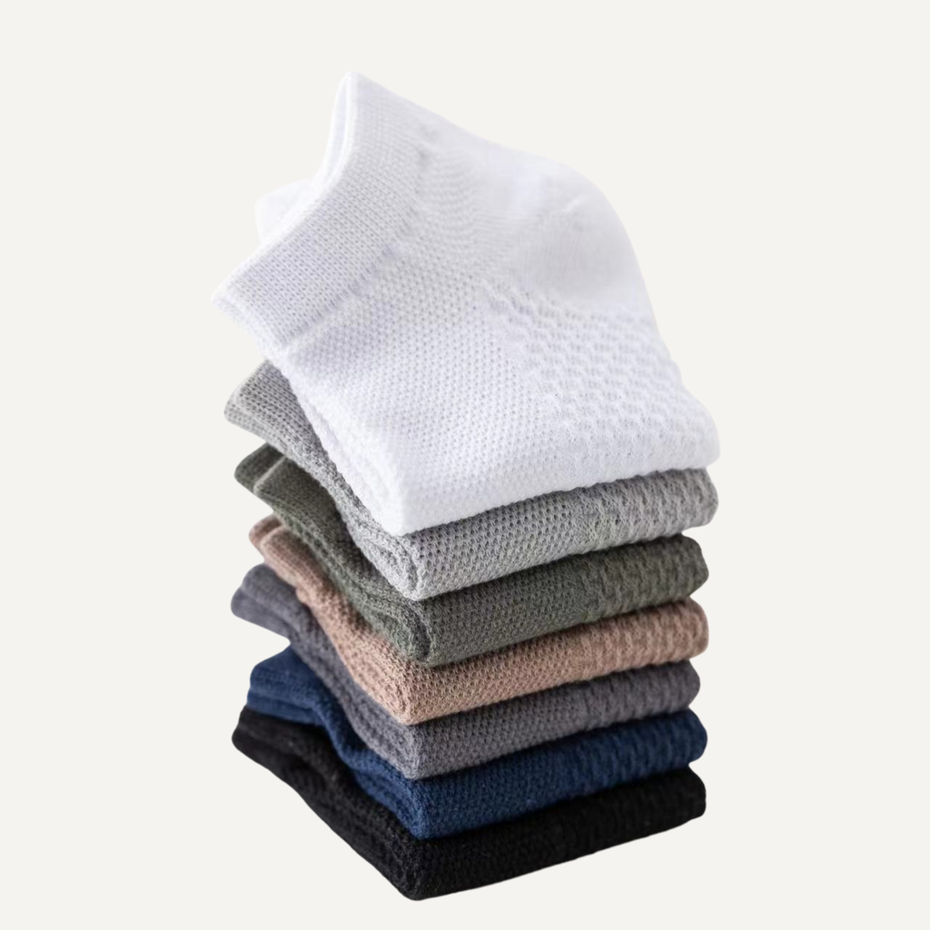 The Terra Ankle – Premium Bamboo Socks (2 Pairs in Ivory)