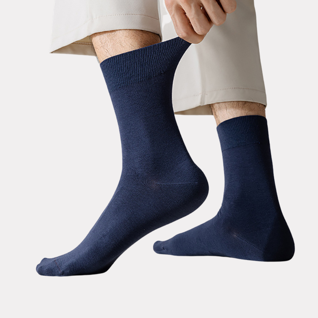 The Essential Crew - Premium Cotton Socks  (2 Pack Pairs in Blue)