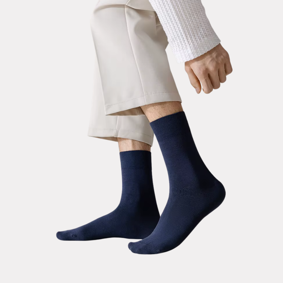 The Essential Crew - Premium Cotton Socks  (2 Pack Pairs in Blue)