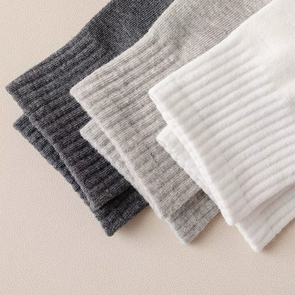 Lucent Mid-Crew – Premium Cotton Socks (2 Pairs in Slate)
