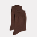 The Essential Crew - Premium Cotton Socks  (2 Pack Pairs in Dark Brown)