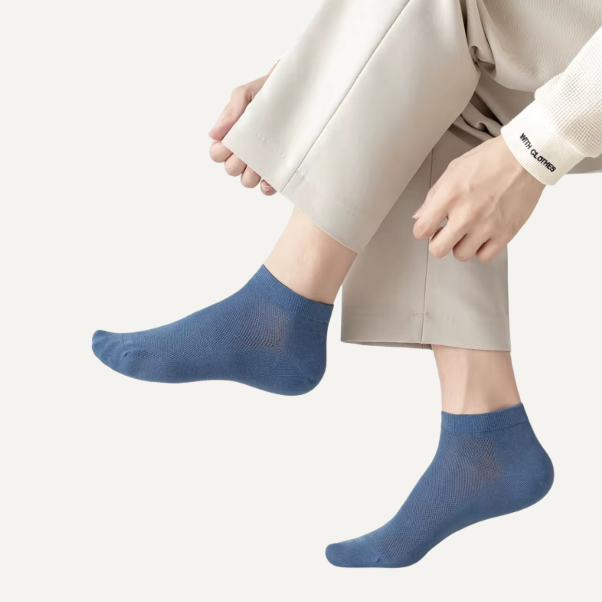 The Nebula Ankle Socks – Premium Cotton (2 Pairs in Denim Blue)