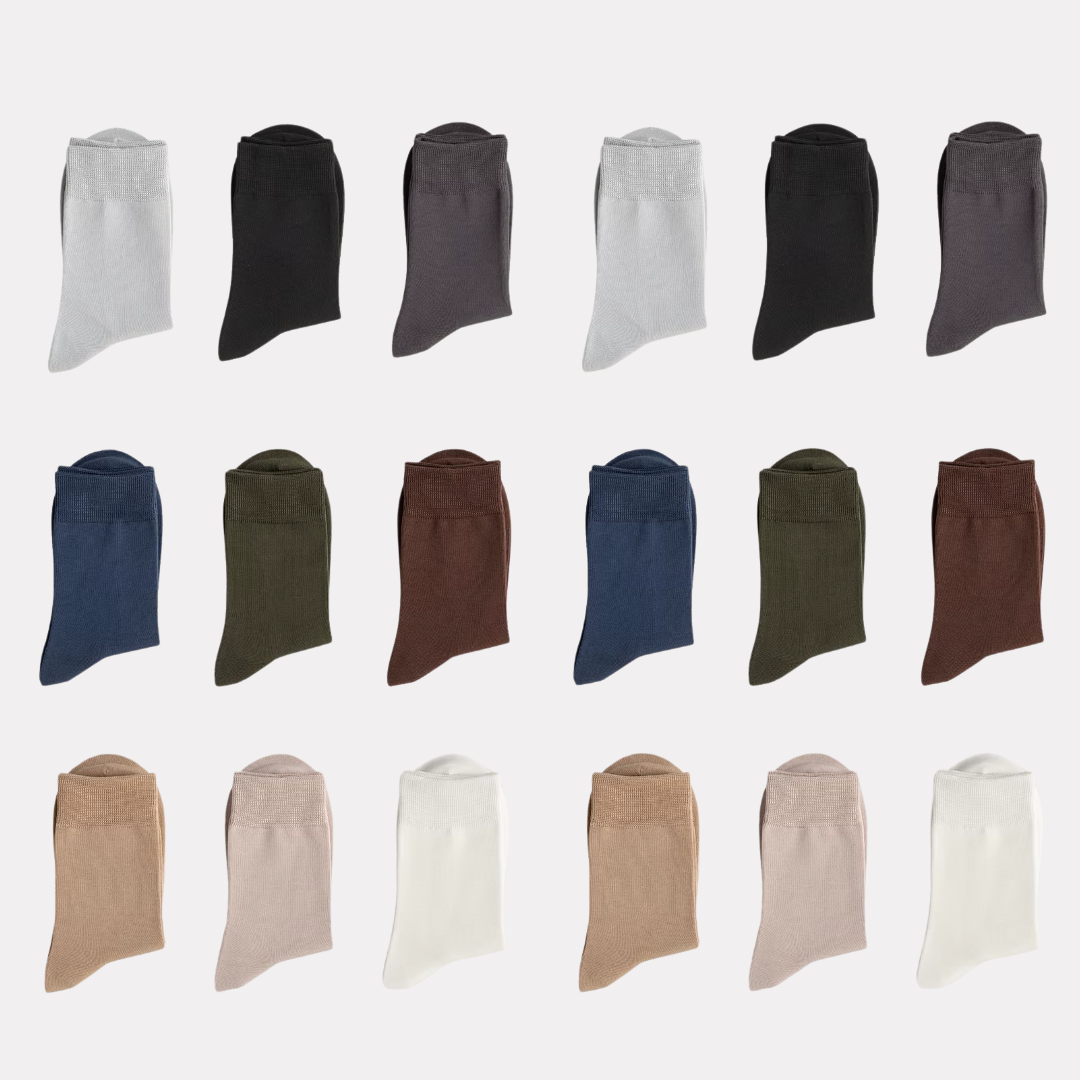 The Essential Crew - Premium Cotton Socks  (2 Pack Pairs in Brown)