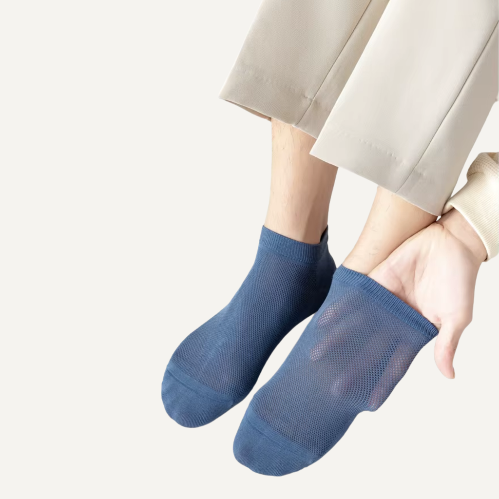 The Nebula Ankle Socks – Premium Cotton (2 Pairs in Denim Blue)