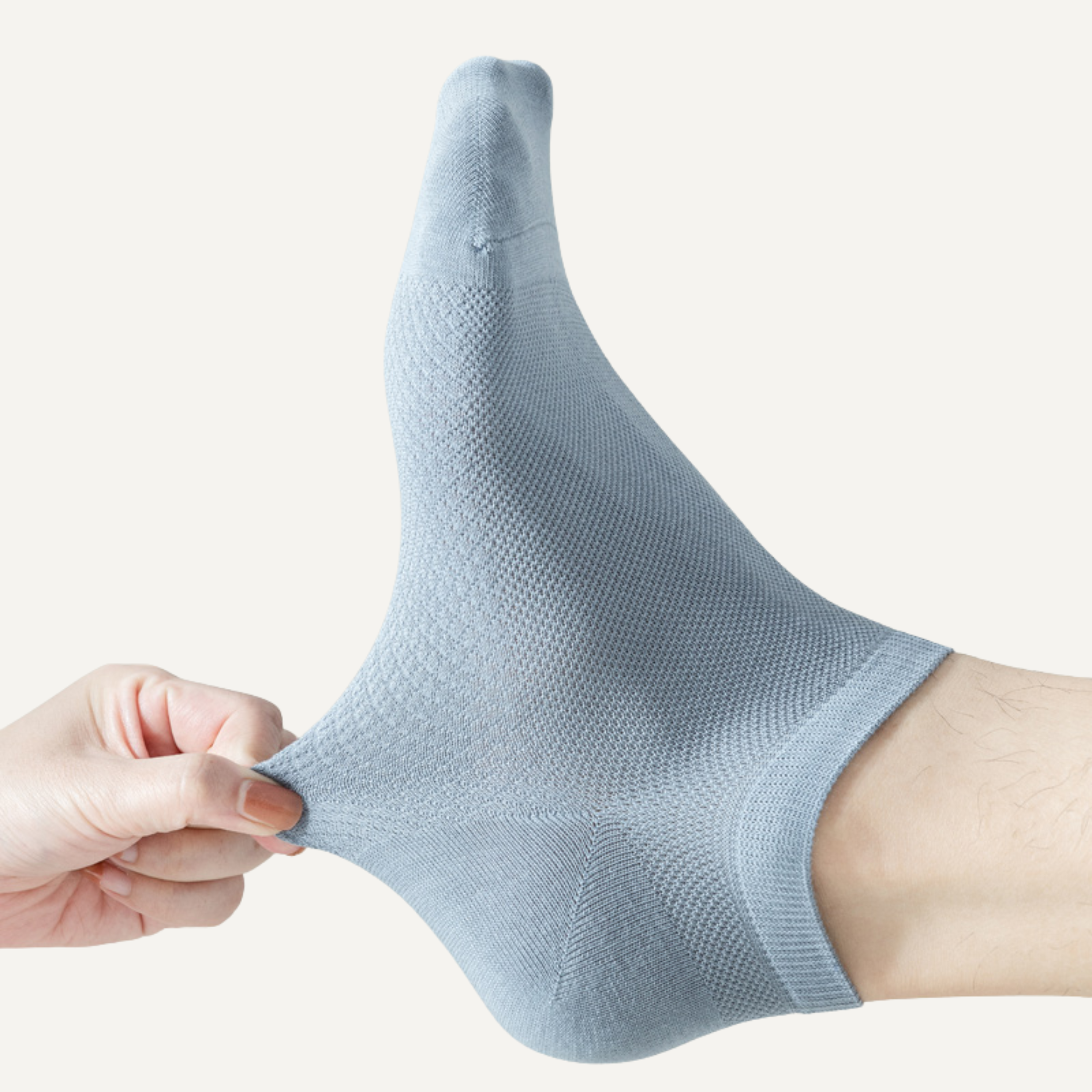 The Terra Ankle – Premium Bamboo Socks (2 Pairs in Steel Blue)