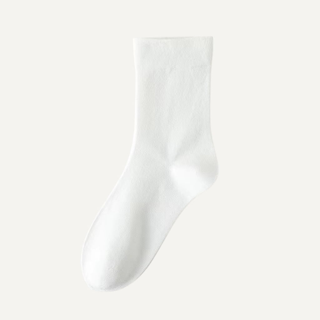 The Prima Crew – Premium Bamboo Socks  (2 Pairs in colour White)