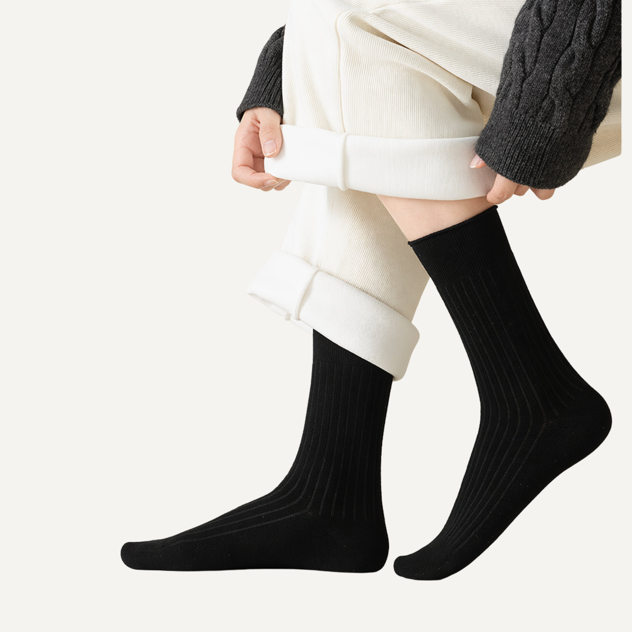 The Vita Crew – Premium Cashmere Socks  (2 Pairs in colour Onyx)