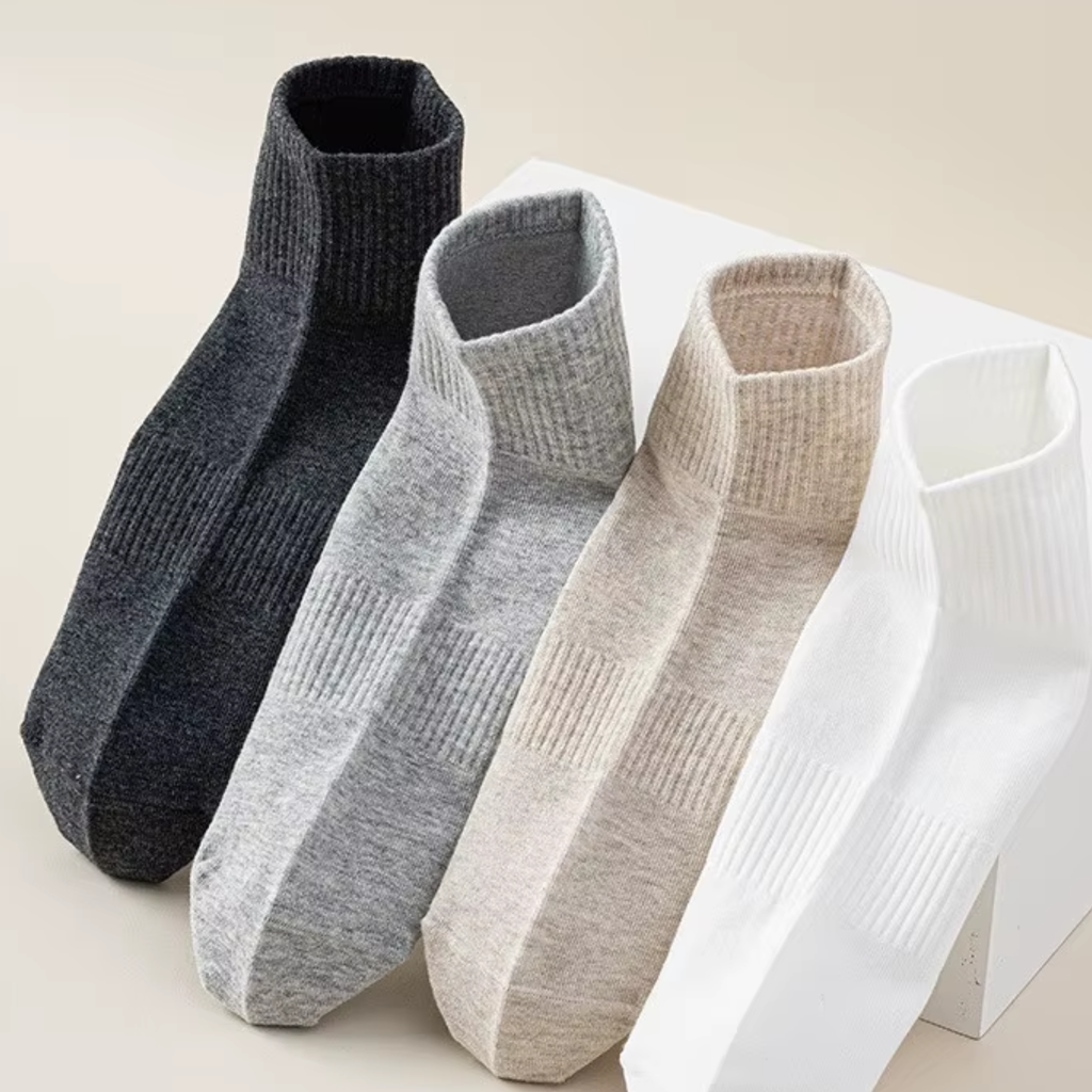 Lucent Mid-Crew – Premium Cotton Socks (2 Pairs in Oat)
