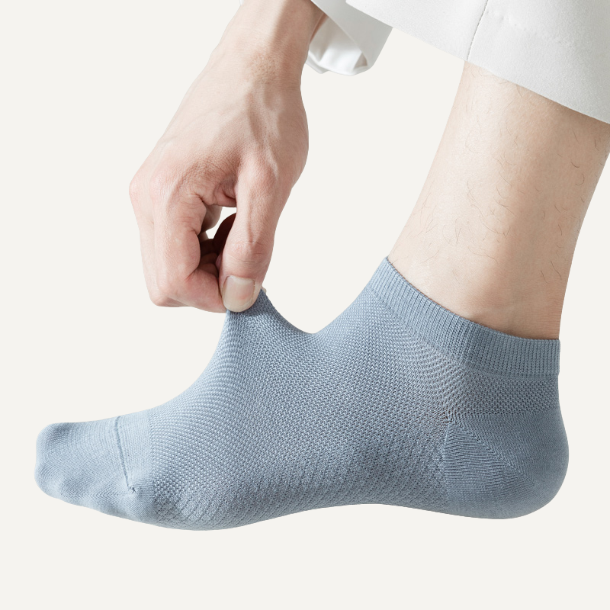 The Terra Ankle – Premium Bamboo Socks (2 Pairs in Steel Blue)