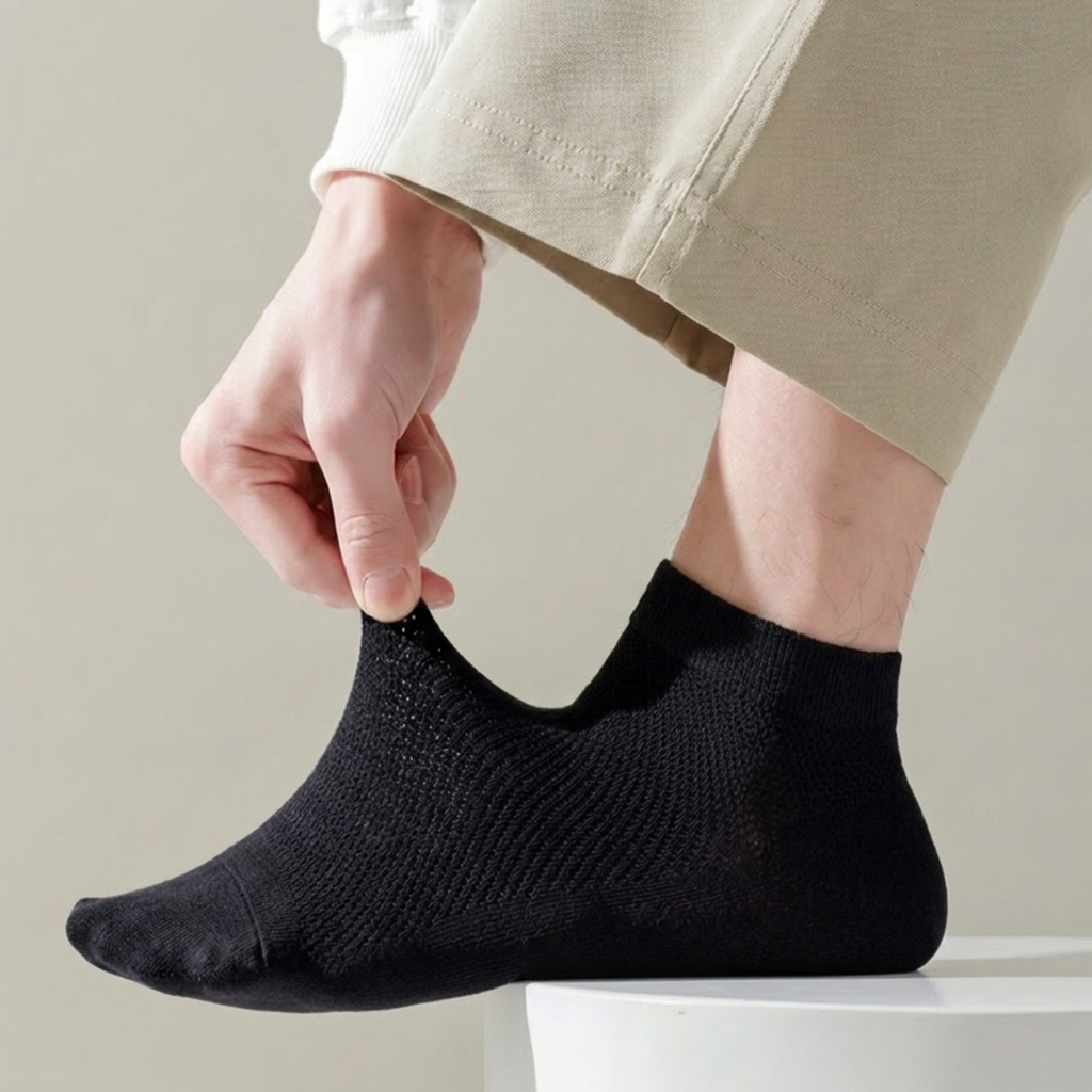 The Nebula Ankle Socks – Premium Cotton (2 Pairs in Onyx)