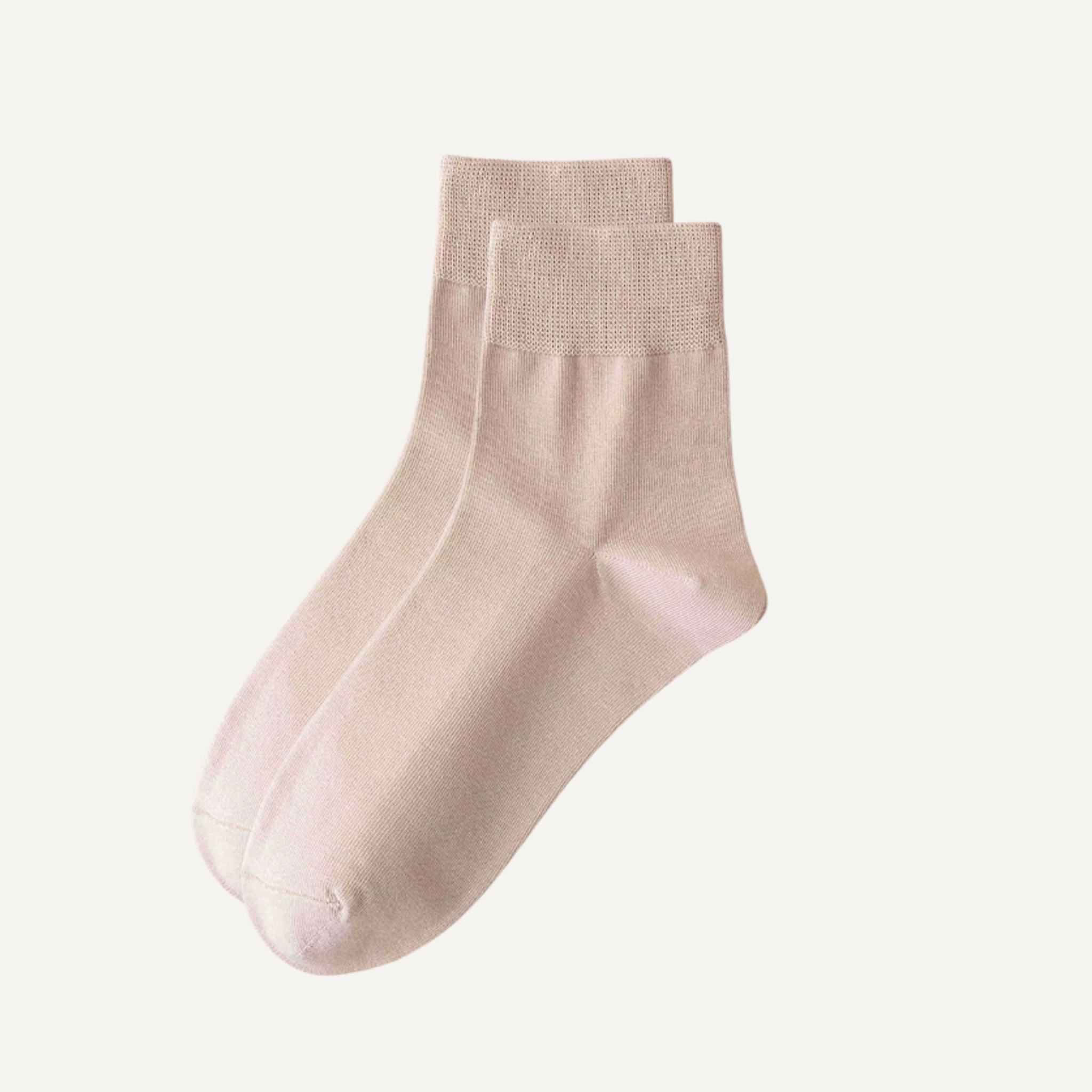 The Lumen Mid-Crew – Premium Cotton Socks (2 Pairs in Blush)