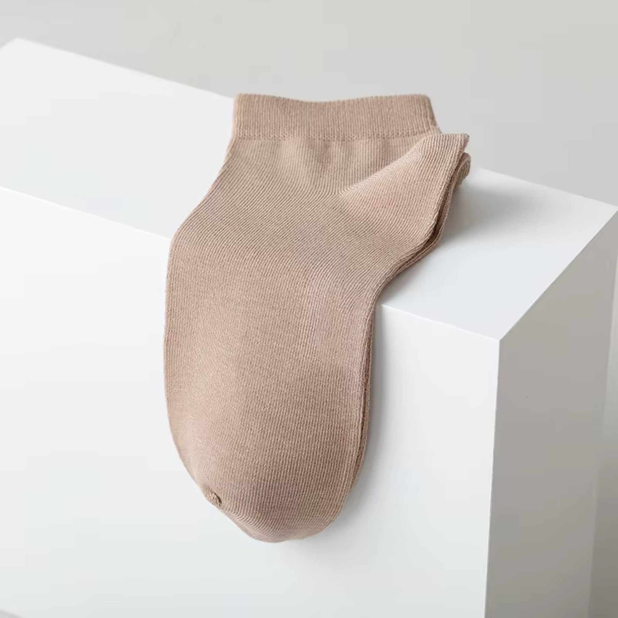 The Lumen Mid-Crew – Premium Cotton Socks (2 Pairs in Blush)