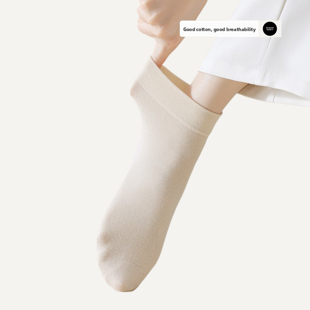 The Lumen Mid-Crew – Premium Cotton Socks (2 Pairs in Blush)