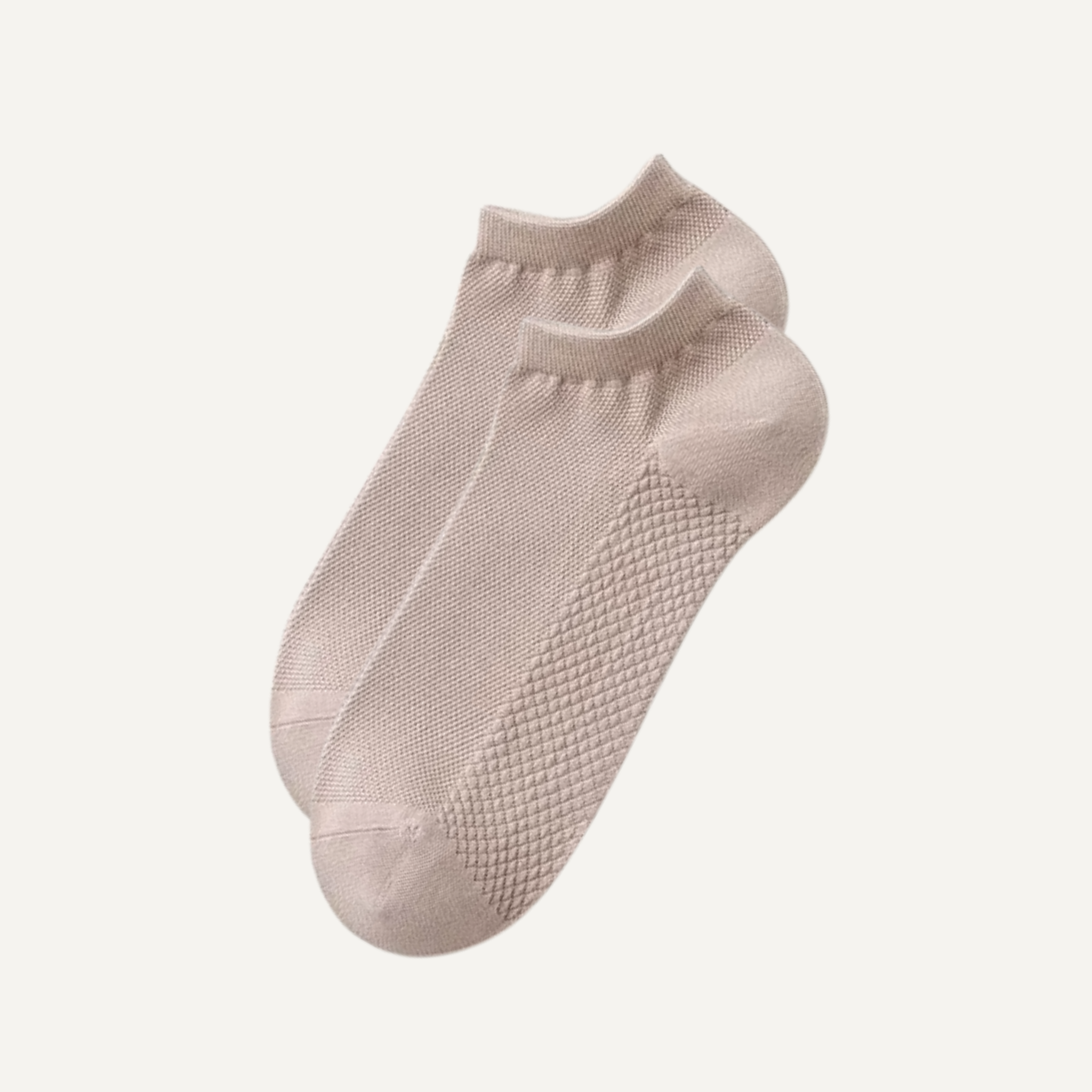 The Terra Ankle – Premium Bamboo Socks (2 Pairs in Blush Linen)
