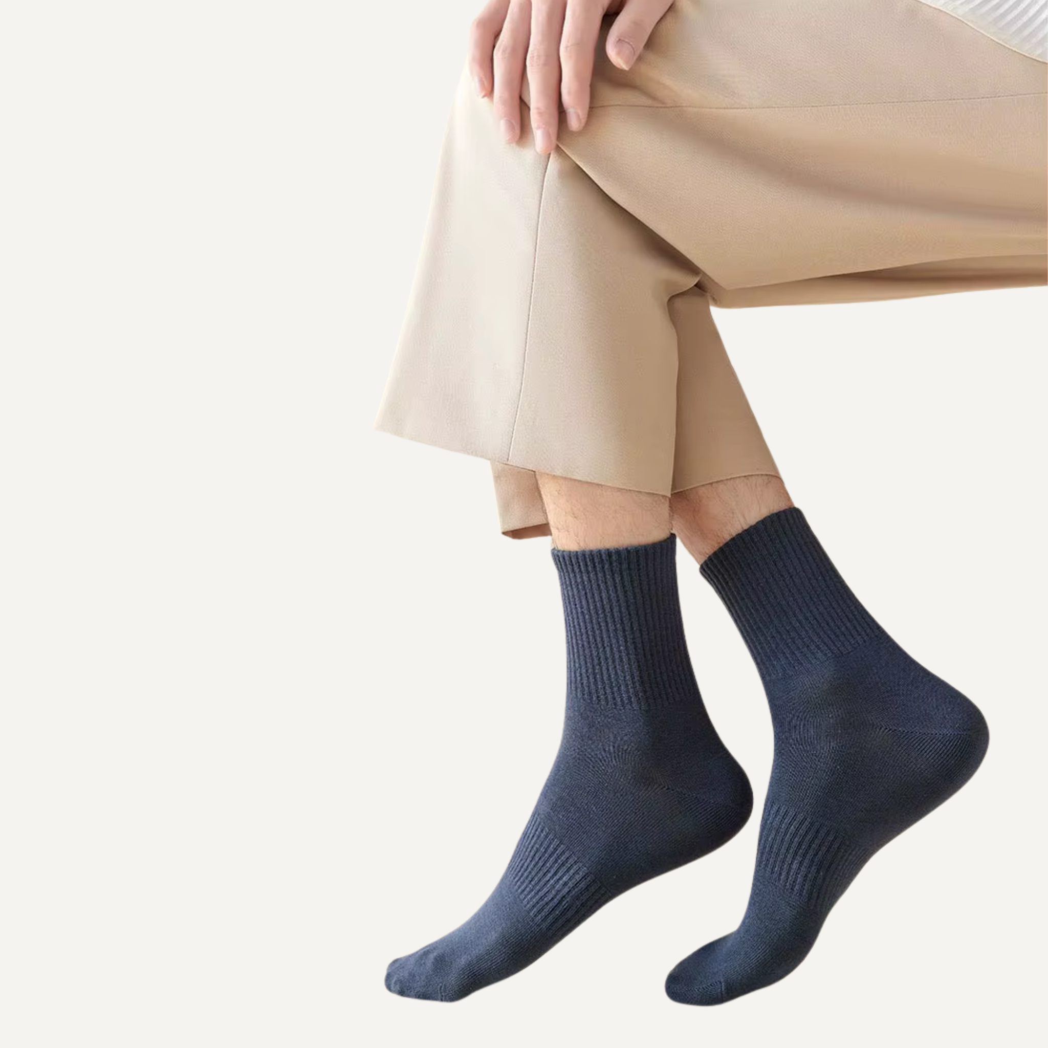 The Comfort Nova Crew – Premium Cotton Socks (2 Pairs in Denim)