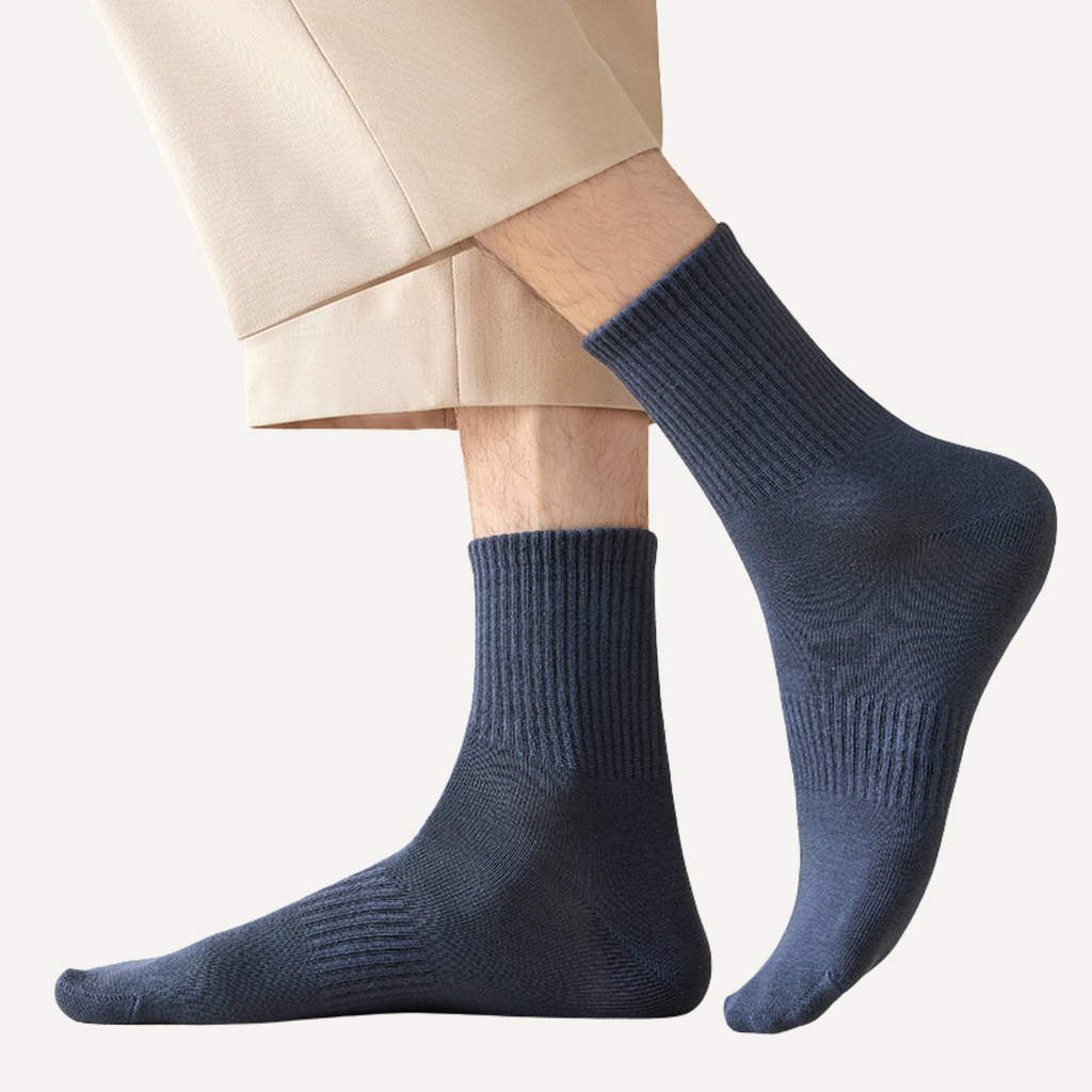 The Comfort Nova Crew – Premium Cotton Socks (2 Pairs in Denim)