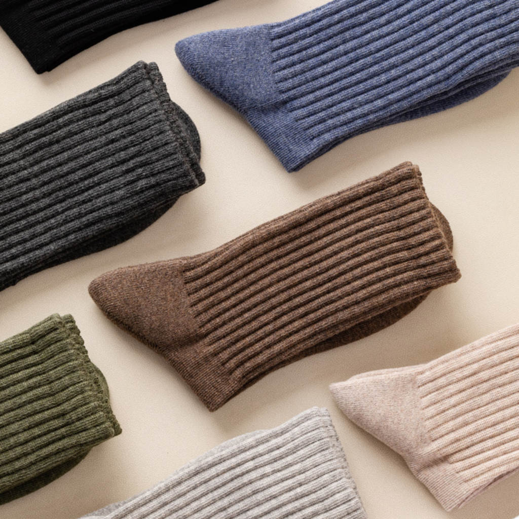 The Comfort Nova Crew – Premium Cotton Socks (2 Pairs in Denim)