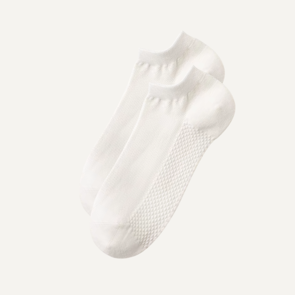 The Terra Ankle – Premium Bamboo Socks (2 Pairs in Ivory)
