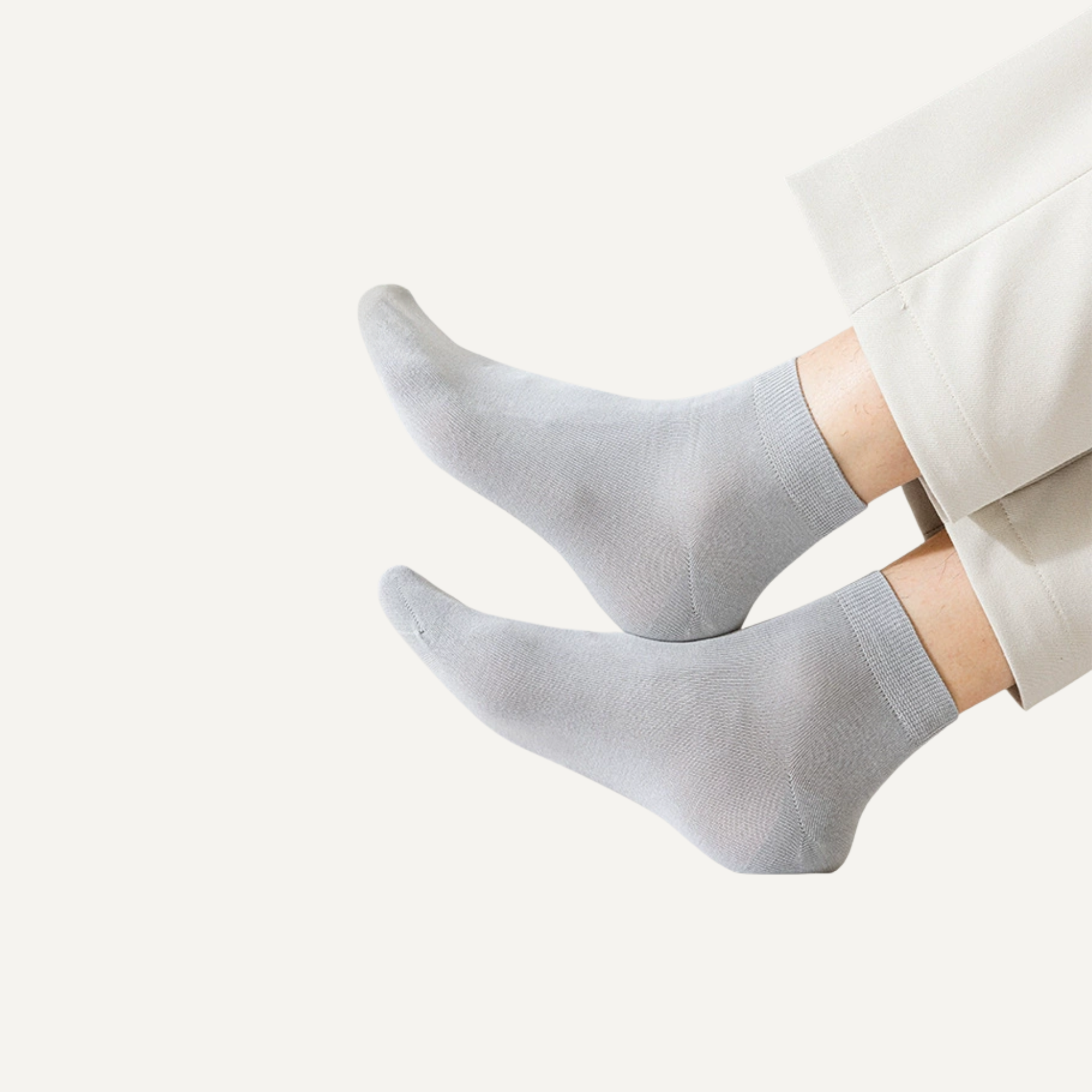 The Lumen Mid-Crew – Premium Cotton Socks (2 Pairs in Misty)