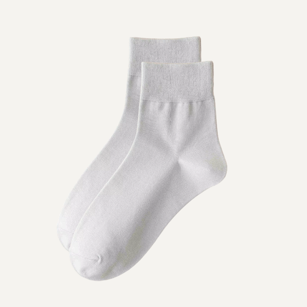 The Lumen Mid-Crew – Premium Cotton Socks (2 Pairs in Misty)