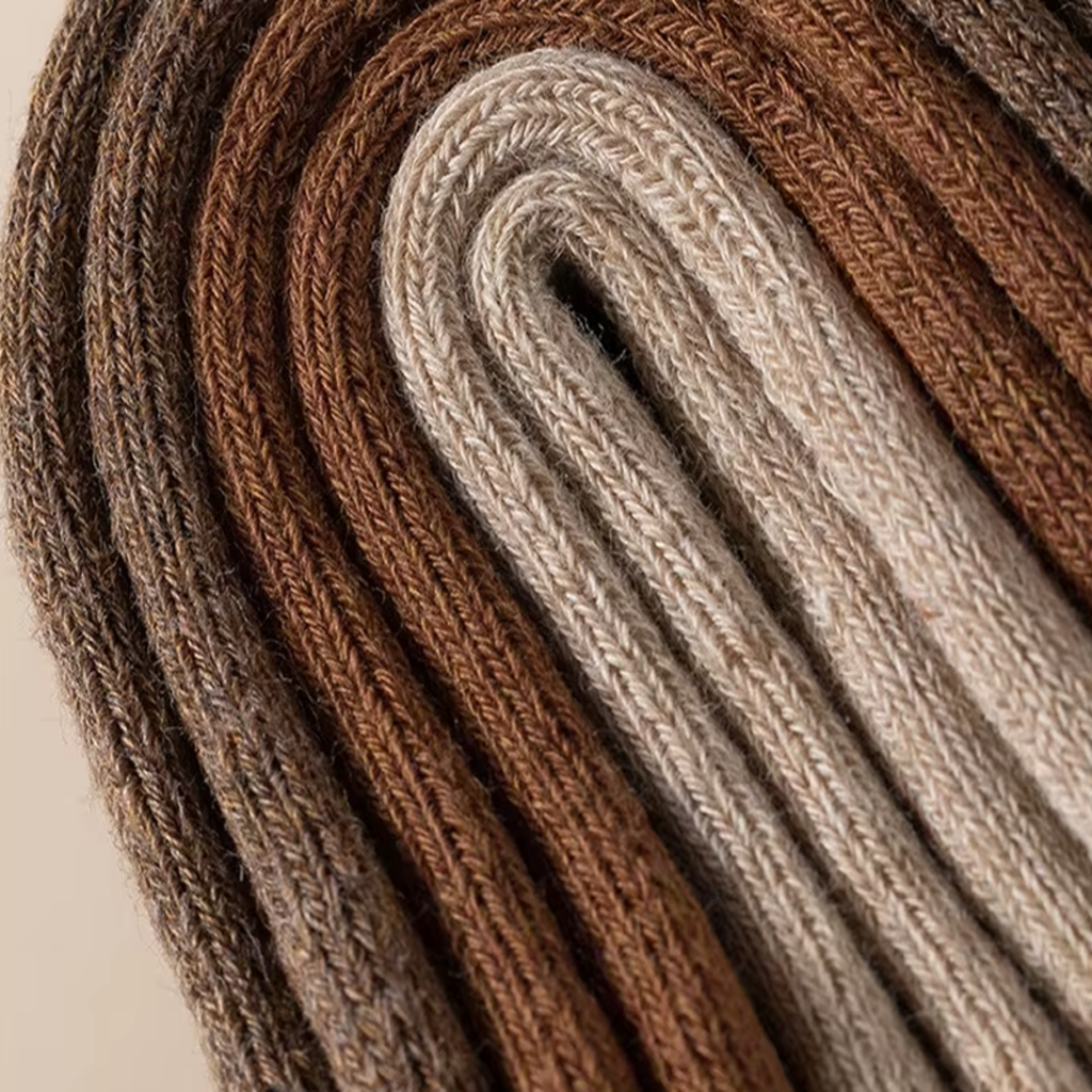 The Comfort Nova Crew – Premium Cotton Socks (2 Pairs in Mocha)