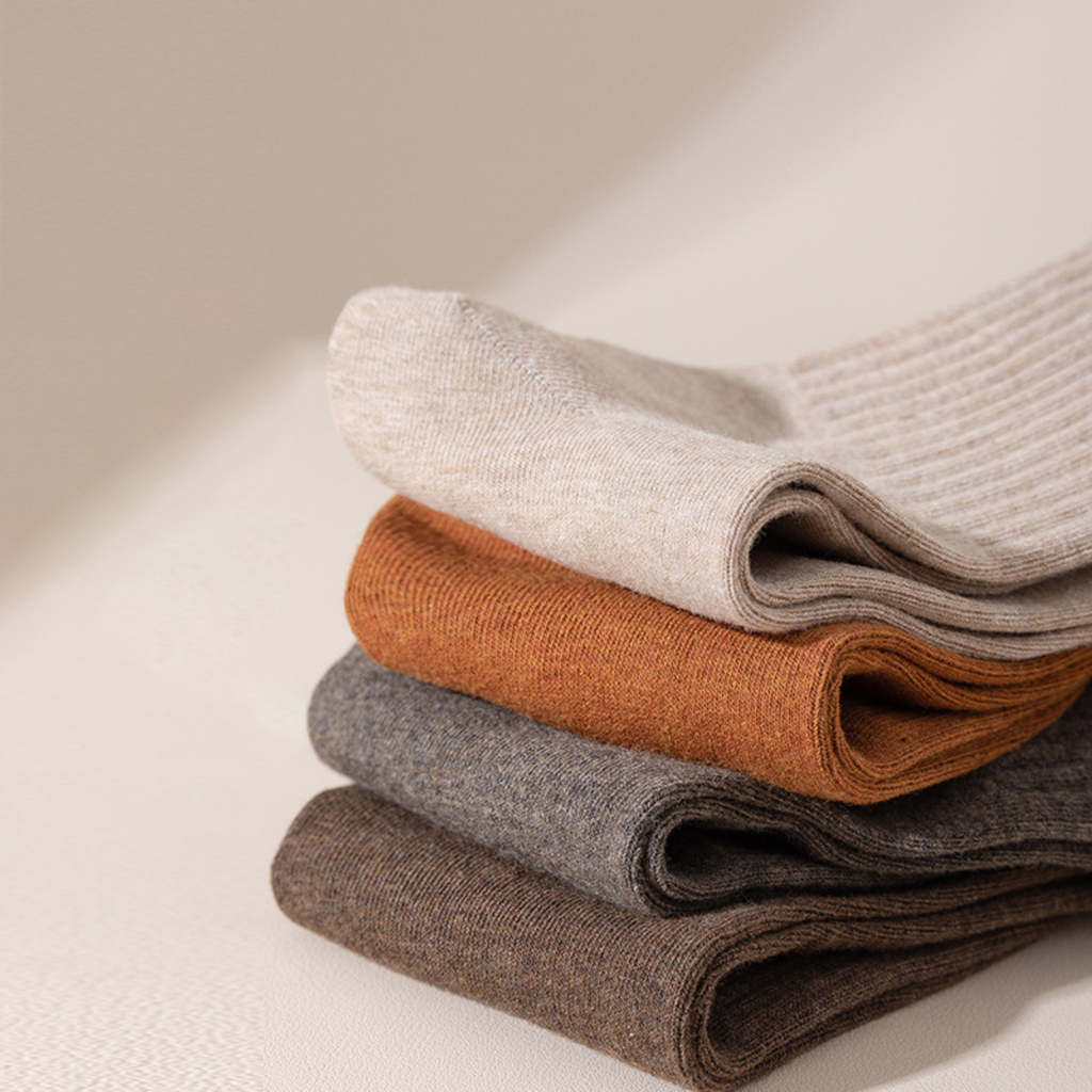 The Comfort Nova Crew – Premium Cotton Socks (2 Pairs in Mocha)