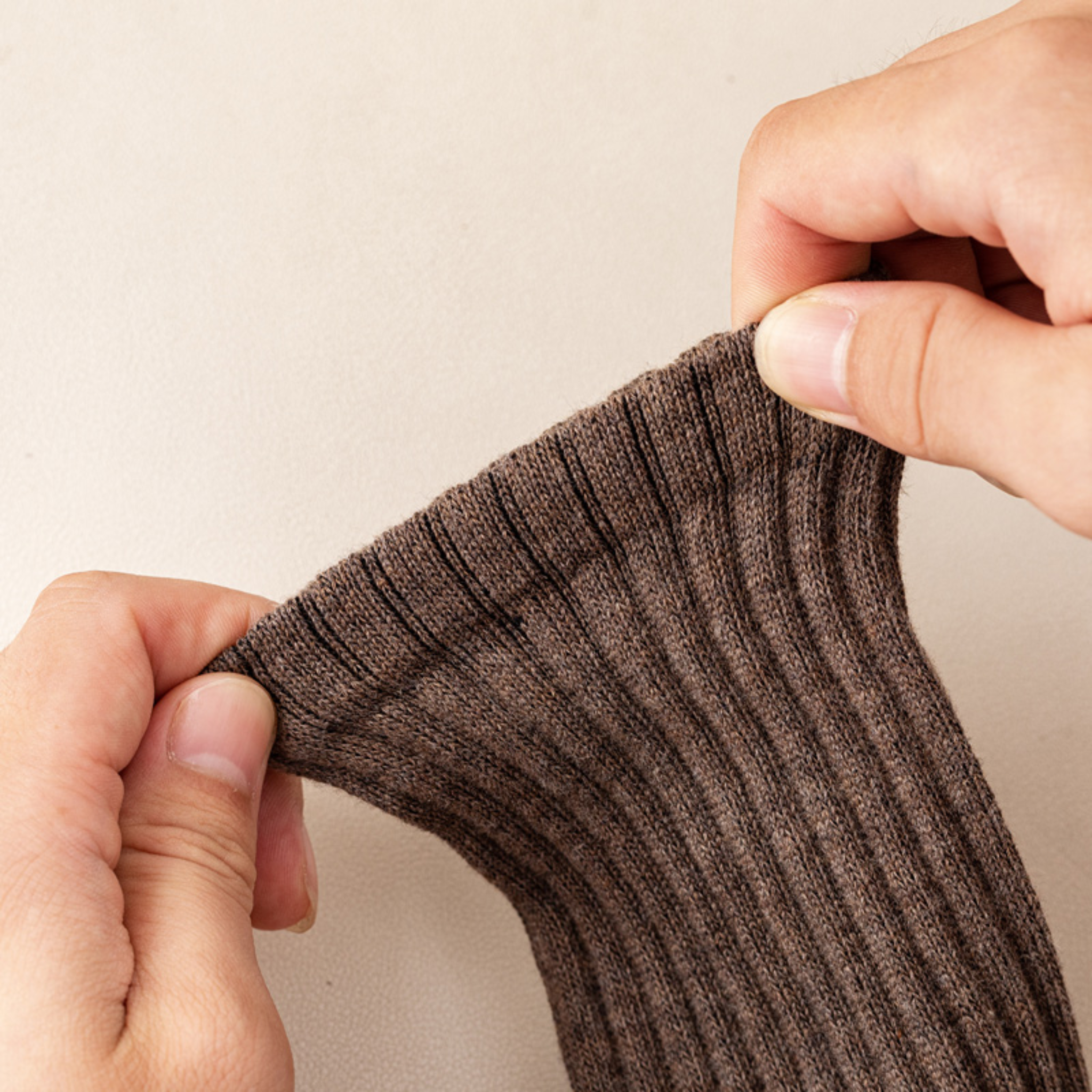 The Comfort Nova Crew – Premium Cotton Socks (2 Pairs in Mocha)